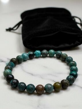Natural Chrysocolla Gemstone Bracelet